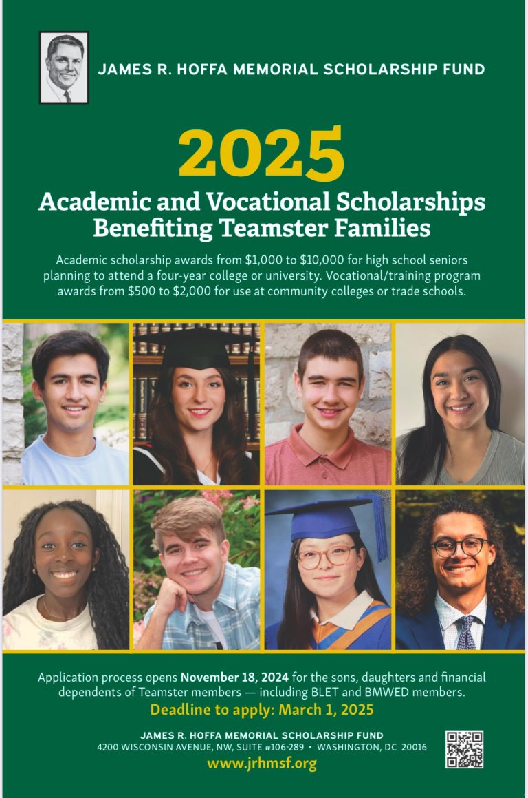 James R. Hoffa Memorial Scholarship, 2025